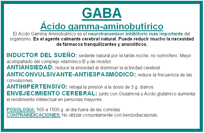 acido gamma aminobutirico que es y sus funciones mentales