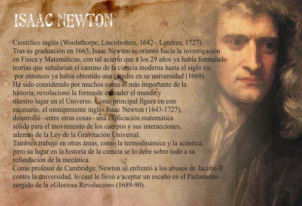Biografía de ISAAC NEWTON: APORTACIONES CLAVE a la CIENCIA 21 biografia de isaac newton aportaciones clave a la ciencia