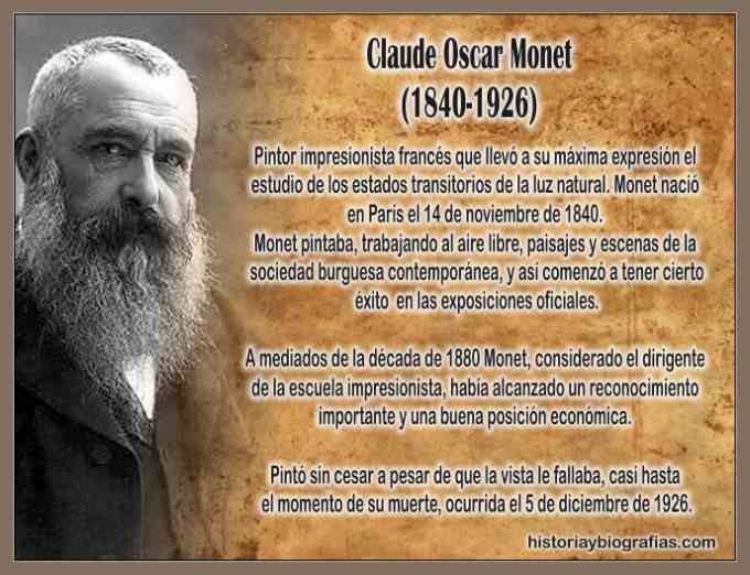 CLAUDE MONET: Biografía del PINTOR IMPRESIONISTA FRANCÉS 2 claude monet biografia del pintor impresionista frances