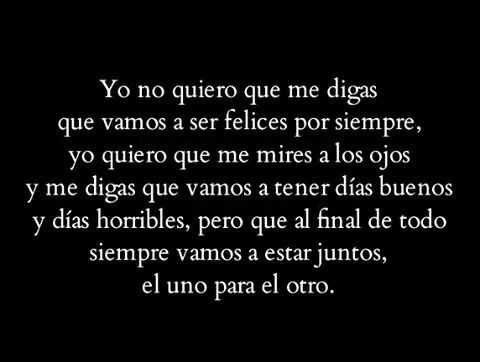el uno para el otro por que es mejor decir que no