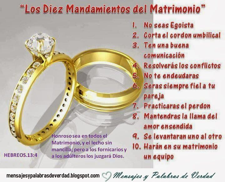 felizmente casada mandamientos para un matrimonio feliz