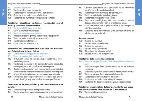 puerpera trastornos mentales y comportamiento segun cie10