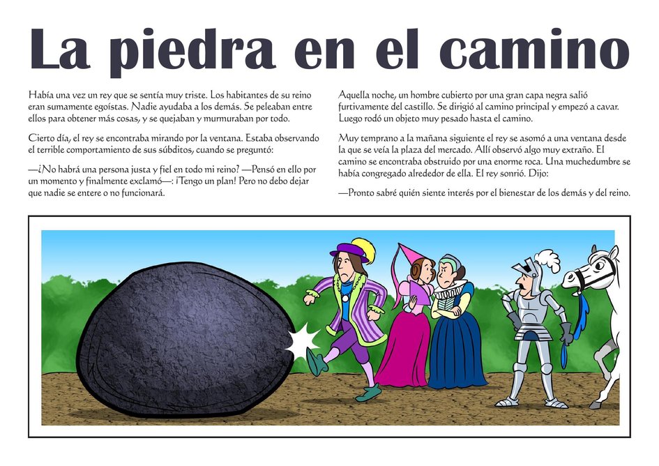 una piedrita en el camino que significa realmente